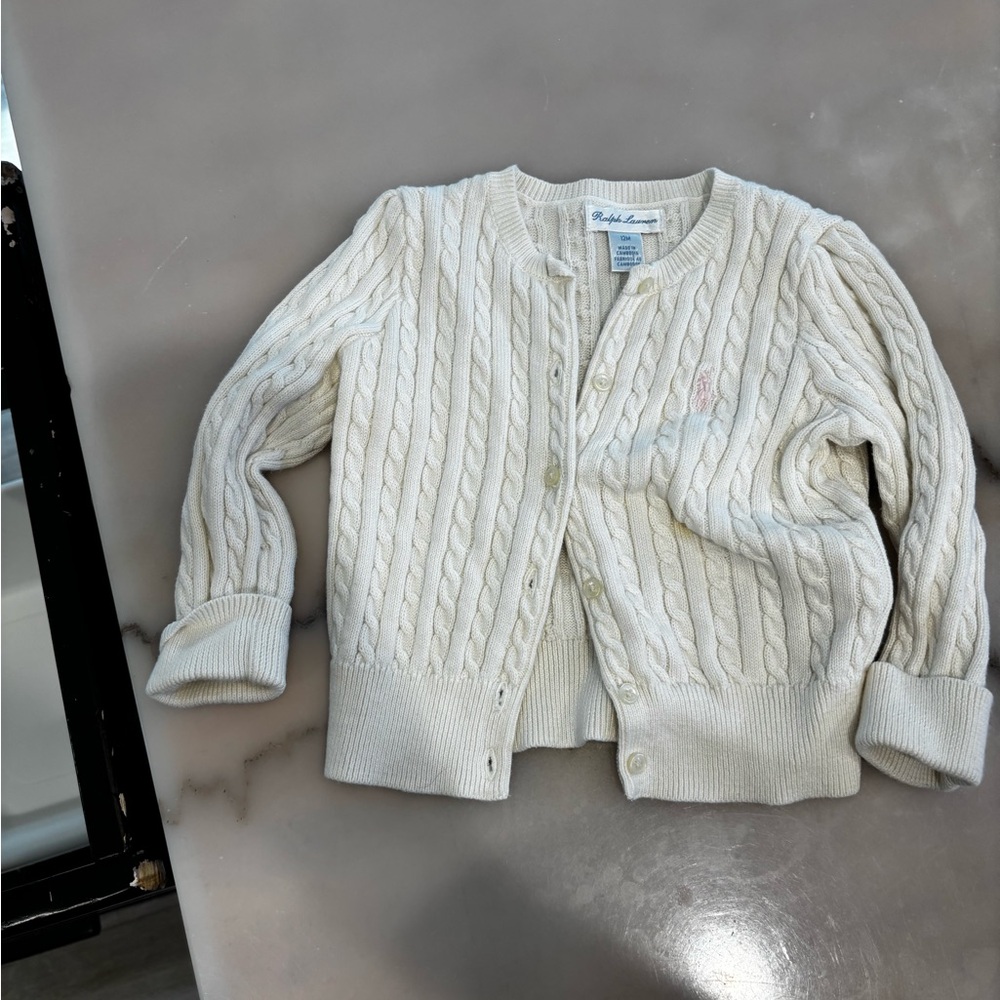 Ralph Lauren Cream Cable Knit Sweater